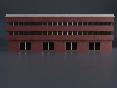 URBAN CITY BUILDING 4 Low-poly 3D model