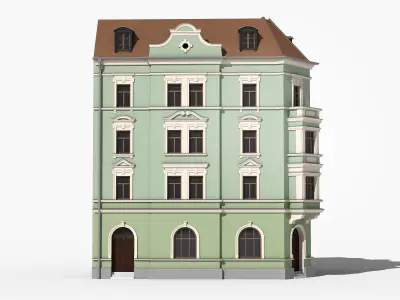 European residence 03 Low-poly 3D model