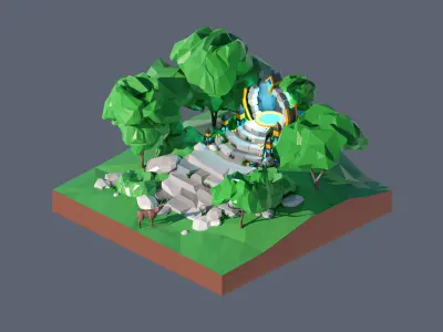 land 60A Low-poly 3D model