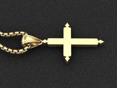 Cross Light Gold 3CP080 3DM STL 3D model