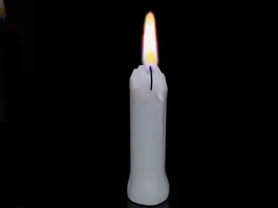 Candle burning 3D model