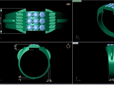 Small fancy mans ring 3D print model
