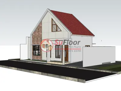 House 7x13m code 490- Sketchup 3D model 3D model 3D model