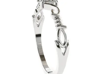 Heart solitaire Ring 3D print model purchase