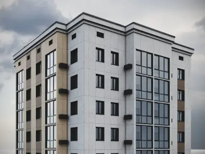 Modern Residential Building 010 3D model