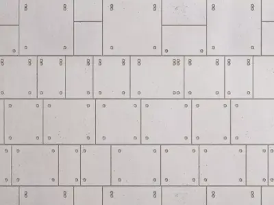 Clean Sci-Fi Metal Panel Wall Texture PBR Seamless Texture