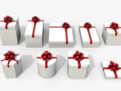  Gift Boxes - Signature Styles with Fixed Ribbon Rosette 