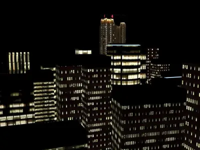 Night City Low-poly 3D model