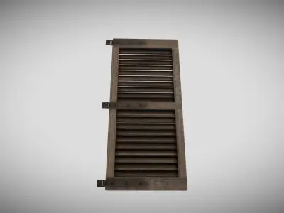 Medieval Shutter Window Low-poly 3D model