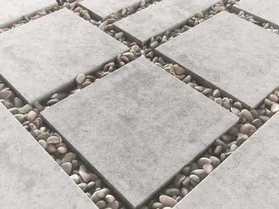 Tile square pebble  low 2 n2 3D model