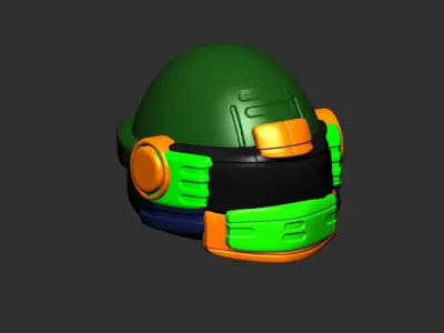 helmet high poly sculpt 3d printable ver 7 3D model 3D model 53