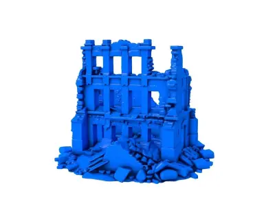 Gothic Ruins - ruined buildings 3D print model
