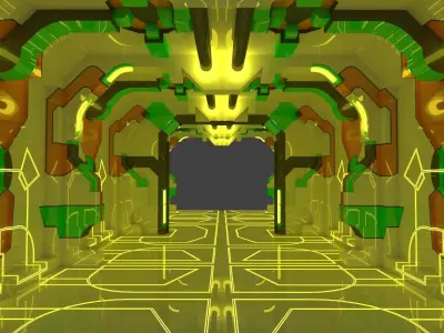 Sci-fi corridor 3D model get