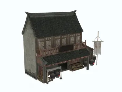 Old houses 3D model buy