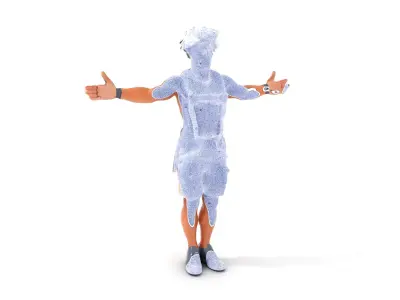 Explorer Adventurer Rigged and Animated Character Model Low-poly 3D model