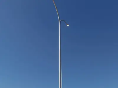 Street Light 12 version 14 10m with pole 4 Low-poly 3D model