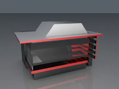 Coffee Kiosk Free low-poly 3D model