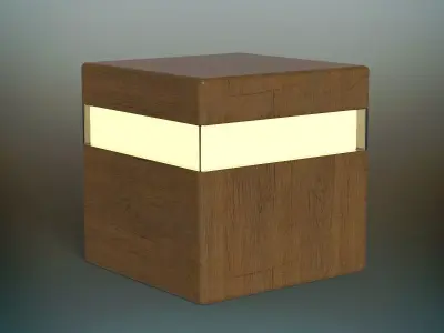 Wood lamp 3D model