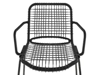 Armchair Moder with plastic and metal Allu 3D model