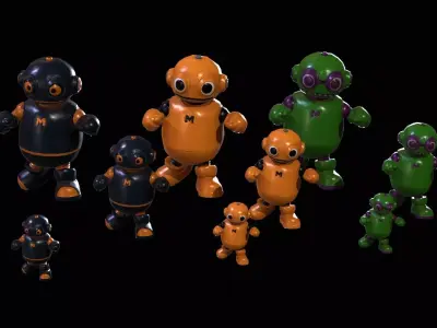 Minirobotic7Pack3 Low-poly 3D model