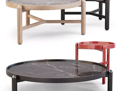Meridiani Vittorio - Coffee and Side Tables Set 01 3D model