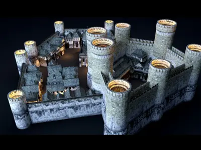 Medieval Castle- 3d Model 3D model