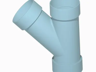 PVC Plumbing Y Fitting 3D print model