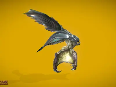 Aliens Wasp Low-poly 3D model