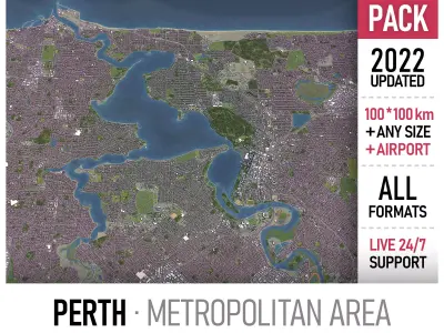 Perth - 3D City Model 3D Model Pack