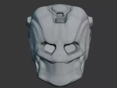 Sci-Fi Mask Low-poly 3D model