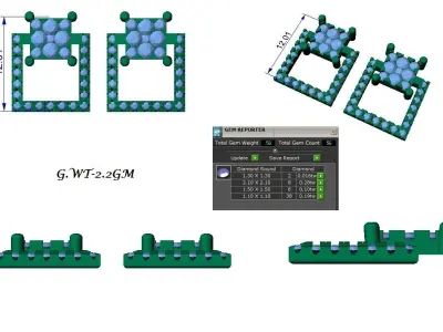 Light wt Women Diamond Earrings  3D print model