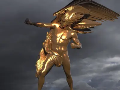 Dragon Rider Sculpture 3D model