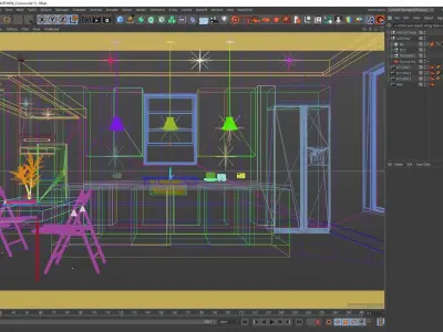 Corona - C4D Scene files - FREE KITCHEN 3D model Free 3D model