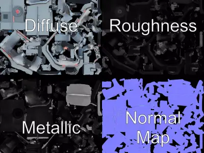 Futuristic SciFi Pod model pack Low-poly 3D model