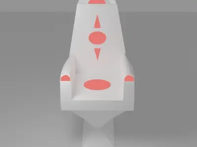 Sci-fi Alien Chair Low-poly 3D model