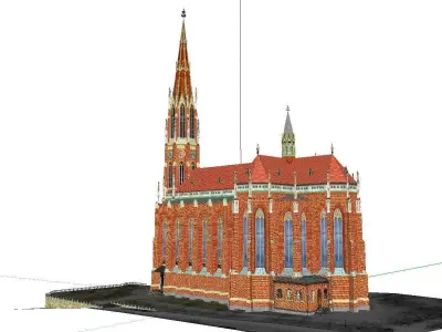 Architecture-Religion-God-Culture-Temple-037 church in poland 3D model