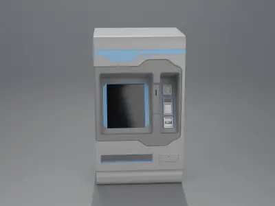Automated Teller Machine Low-poly 3D model