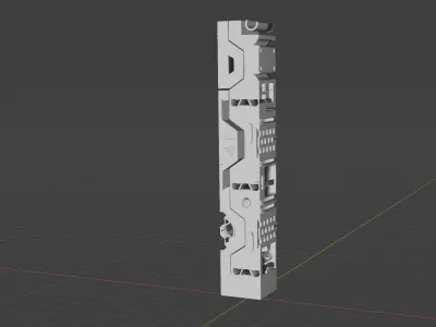 Sci-Fi Hard Surface Pillar 3D model