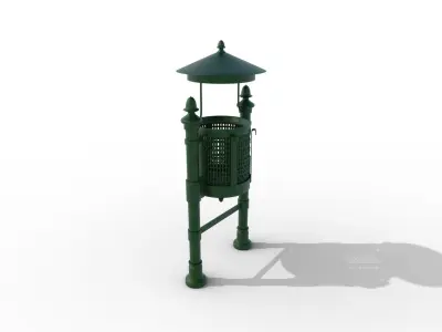 Old trash can for old streets 3d Free 3D model