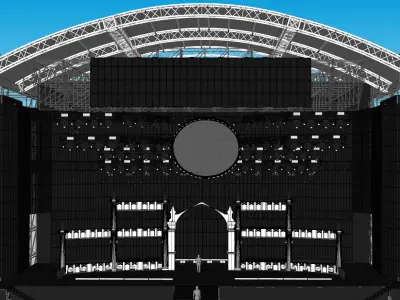 LADY GAGA COACHELLAC CONCERT STAGE MODEL - high detail 3D model