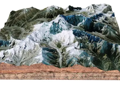 Nanga Parbat Pakistan 3D model