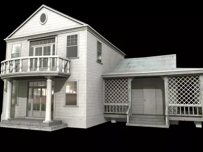 house Low-poly 3D model 19