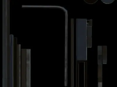 lampshade floor lamp with shade Low-poly 3D model