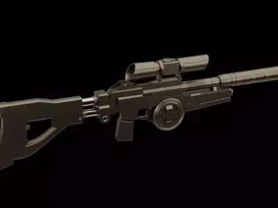 Westar Heavy Blaster M5  Premium Sci Fi Weapon 3D Model Low-poly 3D model