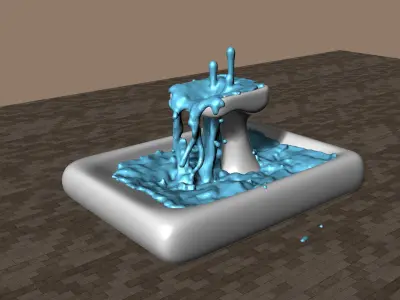 Modern Smooth Fountains 3D model