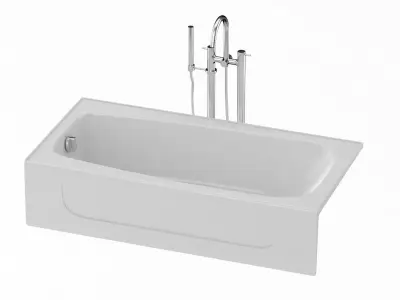 Enameled Cast Iron Bathtub 3D model