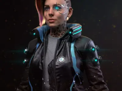 sci fi jacket Low-poly 3D model