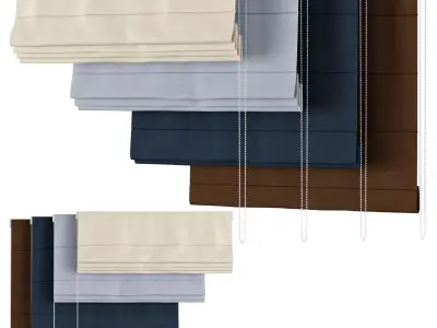 Roman Curtains 148 VELVET ROMAN SHADE 3D model