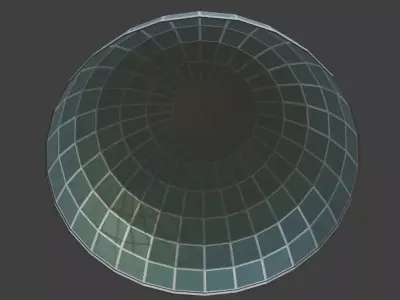 Simple Greenhouse Glass Dome Free low-poly 3D model