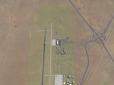 Hofuf Airport Low-poly 3D model